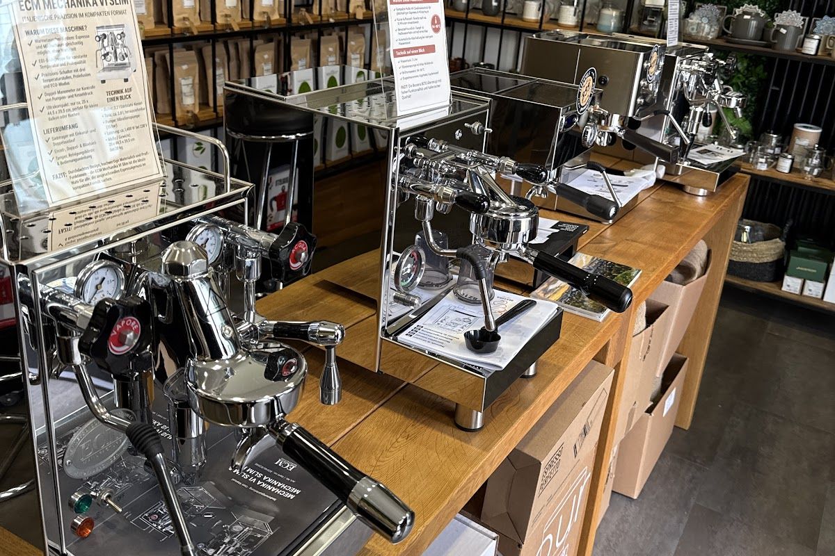 Siebträger- und Espressomaschinen in der Genuss Factory in Frankfurt-Nordend